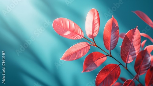 Tropic Palm leaves pink colours