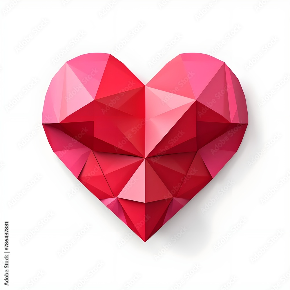 red diamond heart on white background red diamond heart on white background
