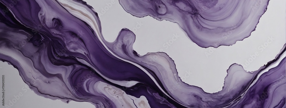 Dynamic Alcohol Ink Art Sophisticated Lavender Banner Abstract Background Wallpaper.