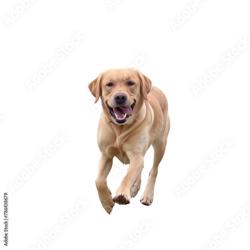 Homeward Bound: Dog Sprints Towards Home with Excitement isolated on transparent background