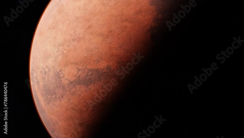 The planet Mars. Universe and planet. 3D-Rendering. Animation
