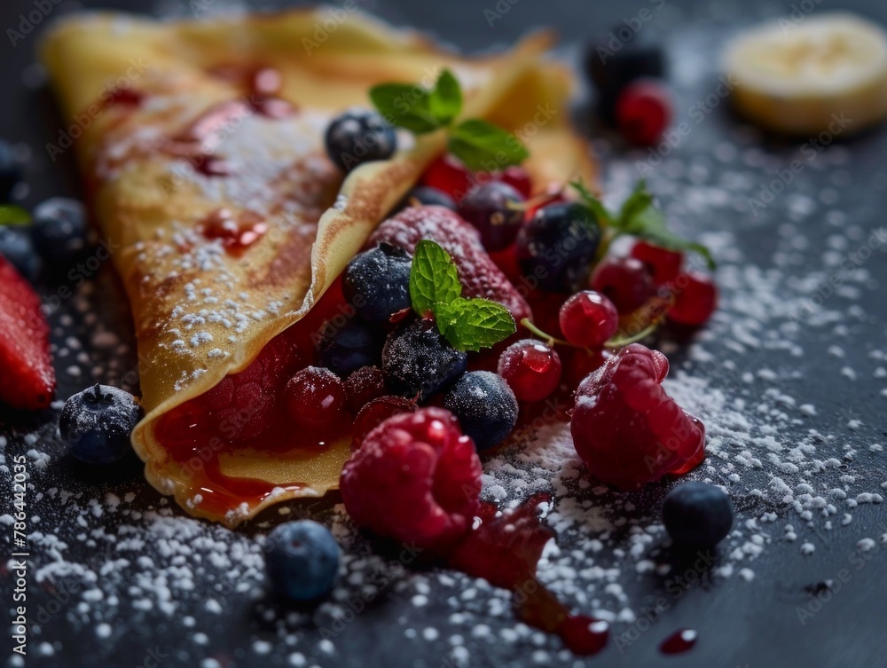 crepe with berries