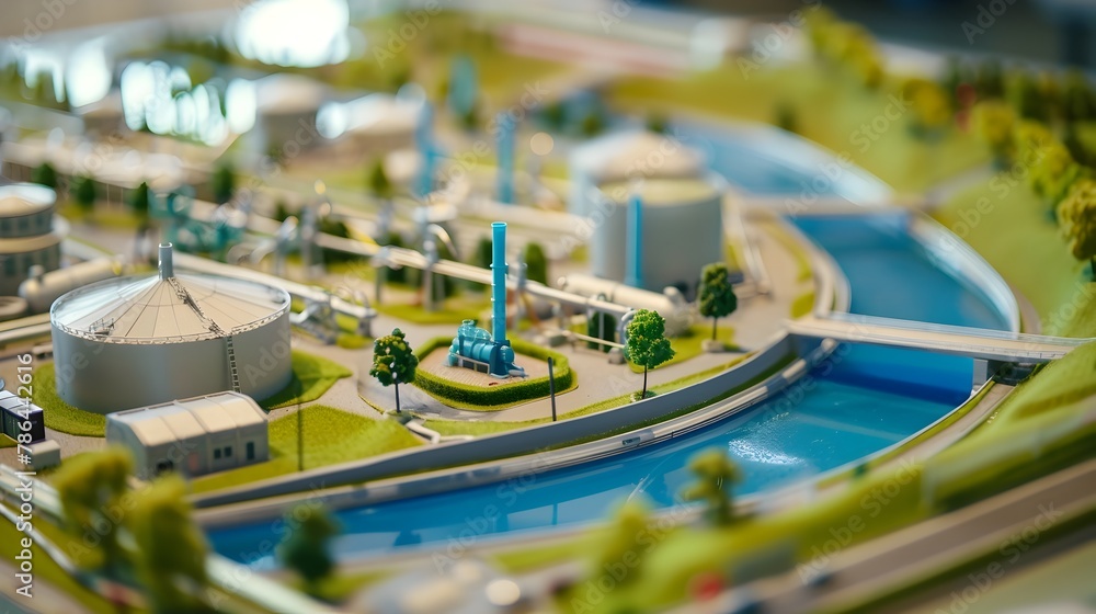 Scaled Model of Wastewater Treatment Plant Showcases Informative Educational Display for Public Awareness