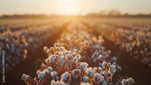 Cotton bolls as they begin to ripen, ready for harvest photo