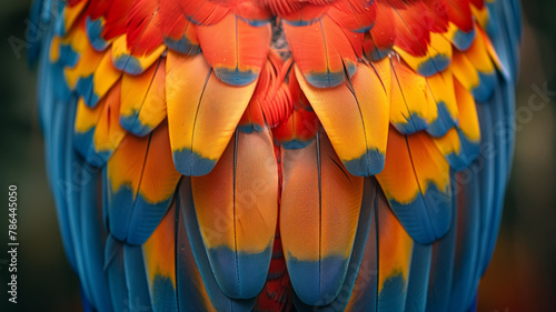 Wallpaper Mural Colorful parrot feathers close-up. Torontodigital.ca