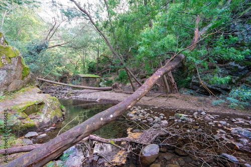 Water passage channel to Senhora da Piedade river beach in Serra da Lousã, Portugal