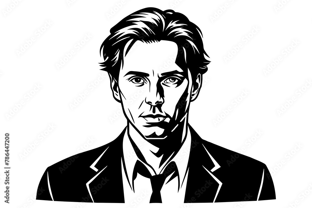 Vector illustrations of silhouette portraits representing diverse individuals, ideal for user profiles and business avatars