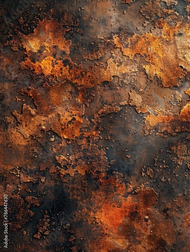 Rusted metal surface with yellow and brown colors
