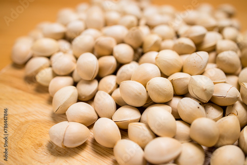 Stack of the ginkgo biloba seed nut © leungchopan
