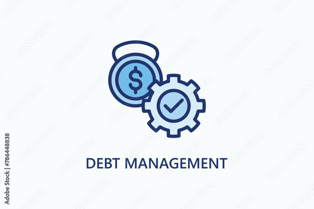 Debt Management vector, icon or logo sign symbol illustration Debt Management vector, icon or logo sign symbol illustration