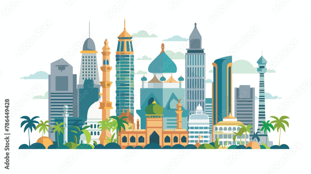 Surabaya Indonesia - January Vector illustration isolated