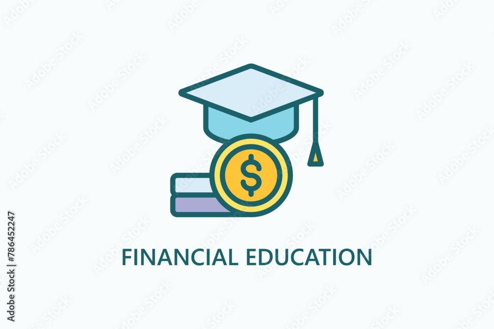 Financial Education vector, icon or logo sign symbol illustration Financial Education vector, icon or logo sign symbol illustration