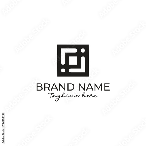 Abstract Initial Letter J and J Logo.