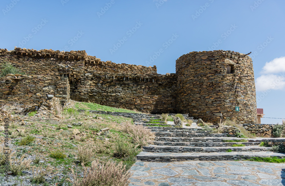 An ancient castle constructed using stones in ancient architecture called Bakhroush Ben Alas Castle is situated in the Al Baha region of Saudi Arabia.