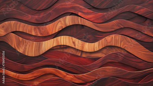 Wood wallpaper with undulating texture, dark brown and black colors, organic shapes and curves, hyper-realistic details