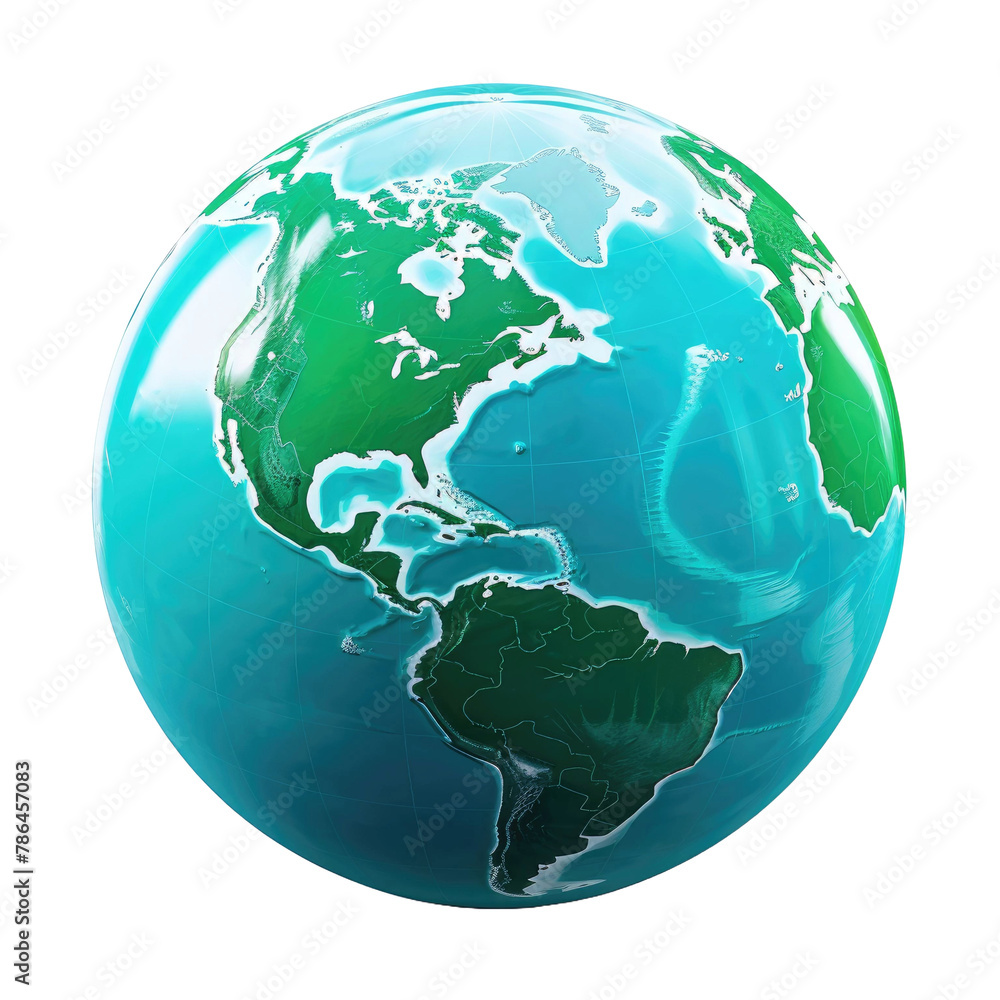 Fototapeta premium earth in space on the transparent background