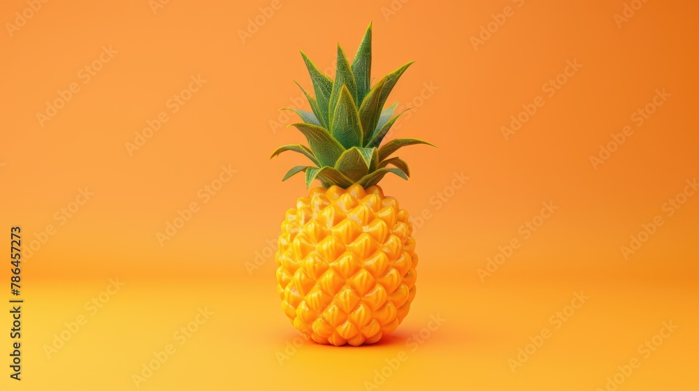 Pineapple of orange color