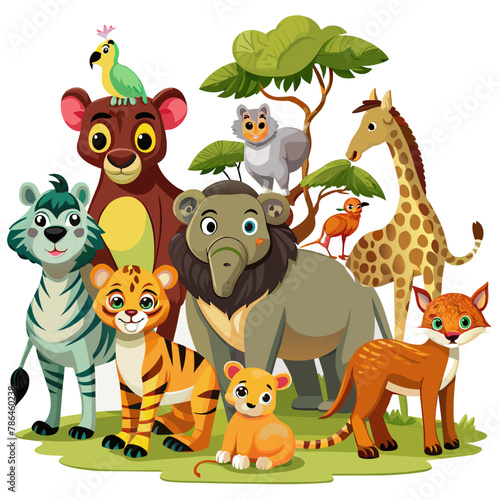 separate-animal--white-background--3d-style-for-ju