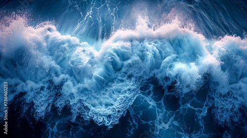 Ocean seafoam and turbulet water photo