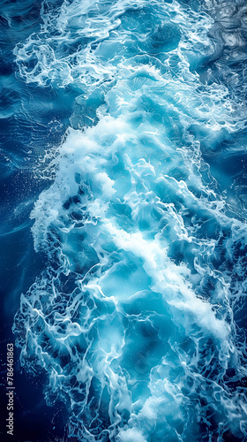 Ocean seafoam and turbulet water