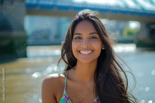 Radiant Bollywood Model in Summer Swimwear