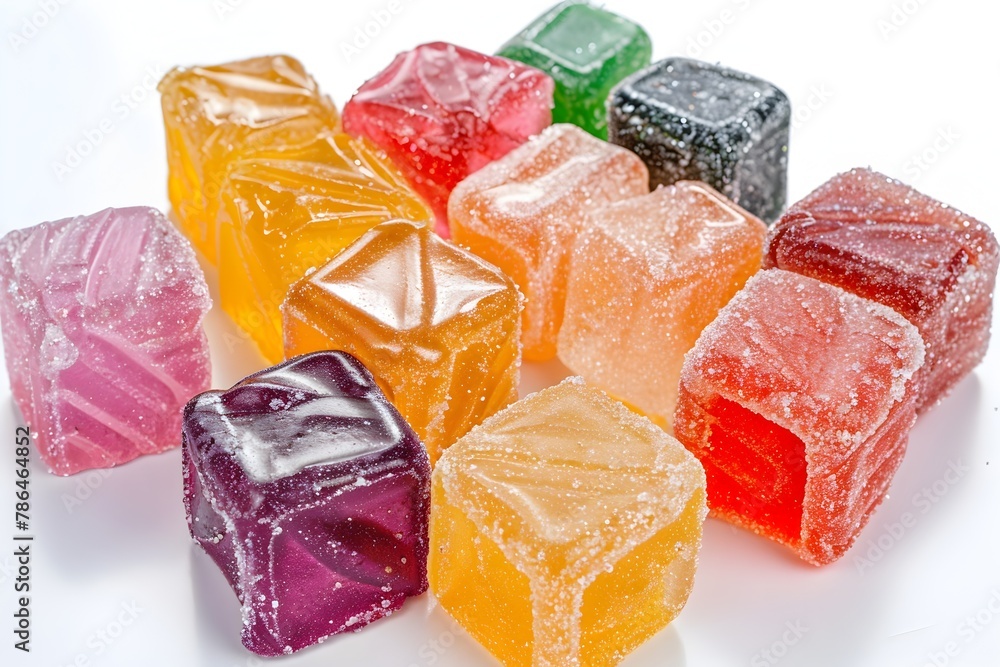 Assortment of Colorful,Translucent Hard Candy Sweets in Different ...