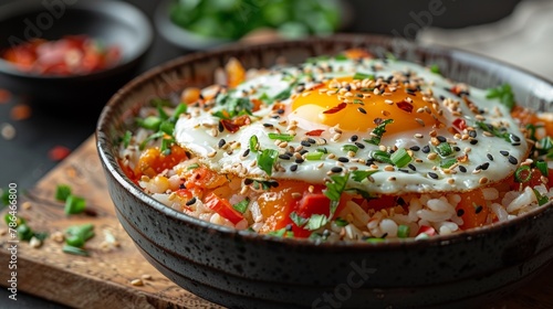 fried egg with rice