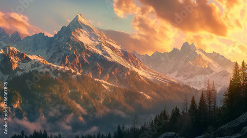 sunset in the mountains © DracolaX