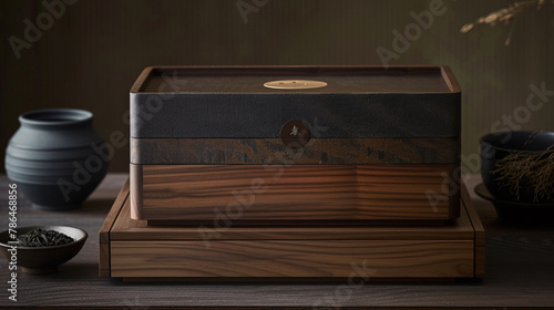 product showcase image of luxury rectangle japanese tea box