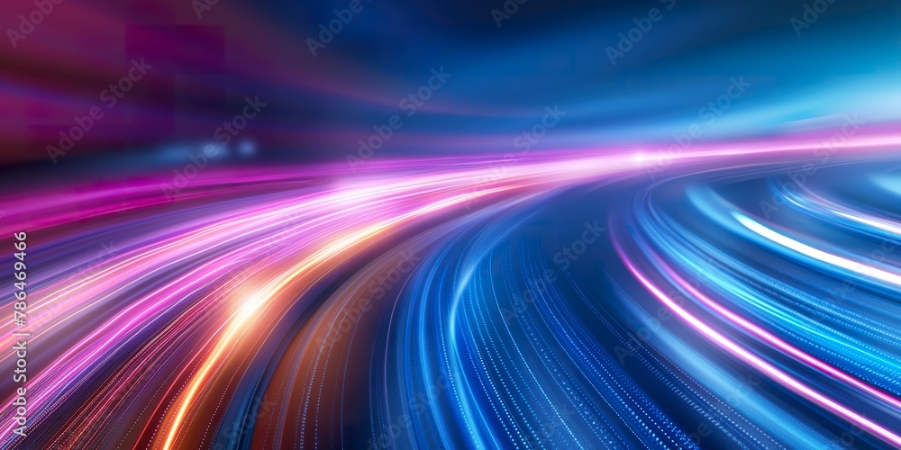 Abstract background of vibrant, blurred lights illuminating a city road at night. Abstract background of vibrant, blurred lights illuminating a city road at night.