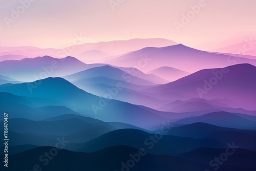 Serene Mountain Layers Bathed in Twilight Hues for Desktop and Mobile Backgrounds