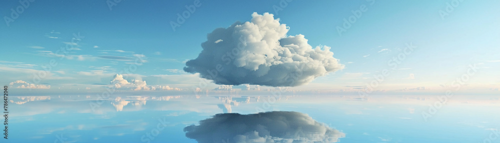 Hydrogen cloud floating in a vast expanse, Futuristic , Cyberpunk