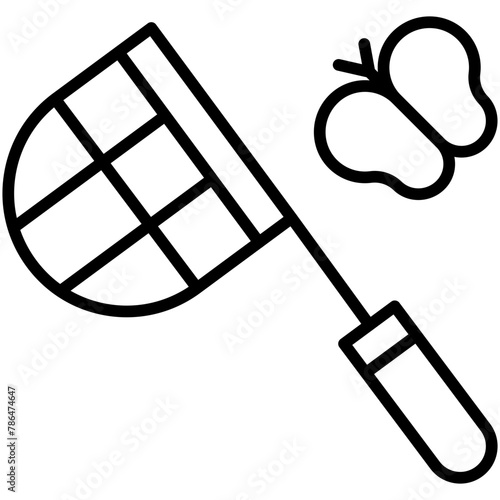 butterfly catcher vector design icon for out door