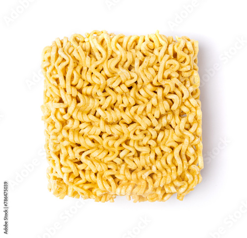 Raw Instant Noodles Isolated, Dry Ramen Noodle, Uncooked Korea Vermicelli, Fast Chinese Pasta