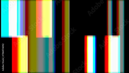 Glitched abstract background with a digital signal error and collapsing data. Element of design. Dancefloor musical abstract background. Vj loop club animation. Motion graphic design.