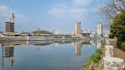 The river in Yichun, Jianxi, China photo