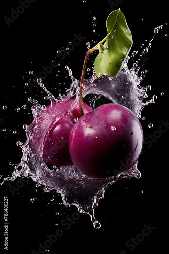 Fresh Plum and splash of water