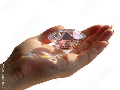 Diamond Holding Hand