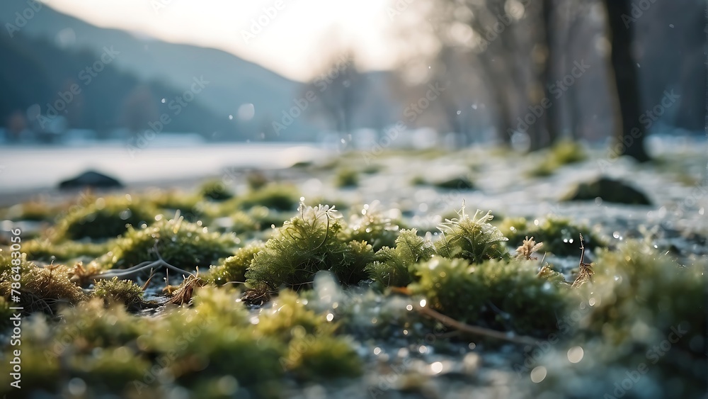 Winter's Blanket: Grass in Snow Winter's Blanket: Grass in Snow