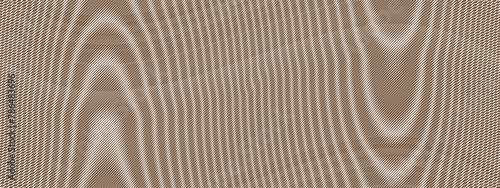 Moire effect or cut wood with surreal psychedelic wave seamless texture. Brown abstract background. Simple pattern with lines