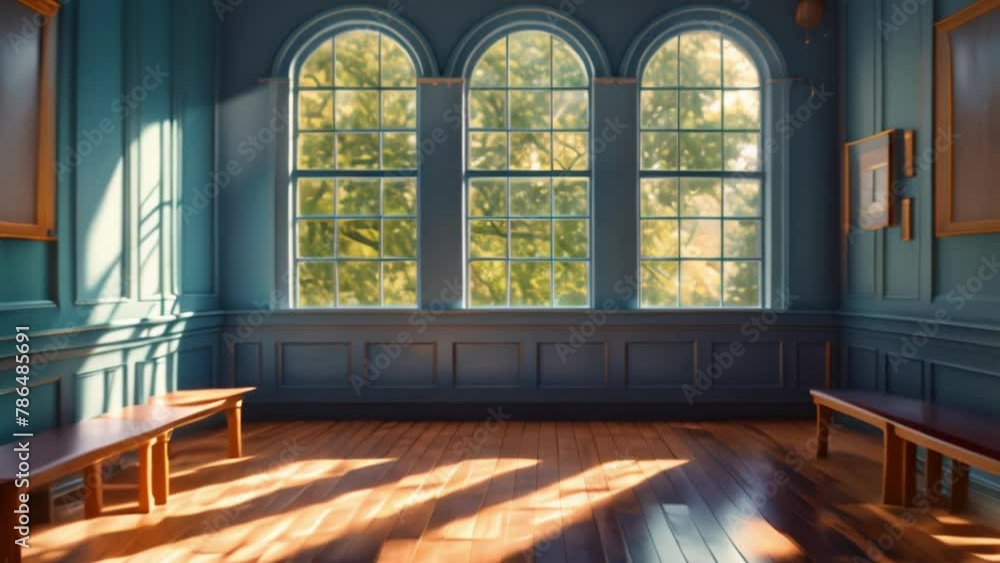 the inside of a room. interior school room. lots of study tables the inside of a room. interior school room. lots of study tables