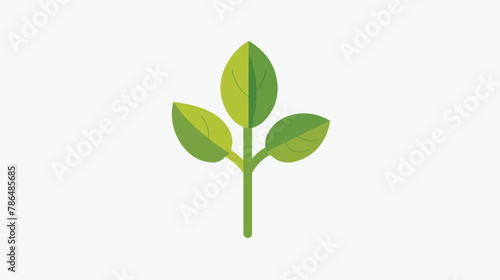 Sprout seed flat icon flat Vector isolated on white baackground photo