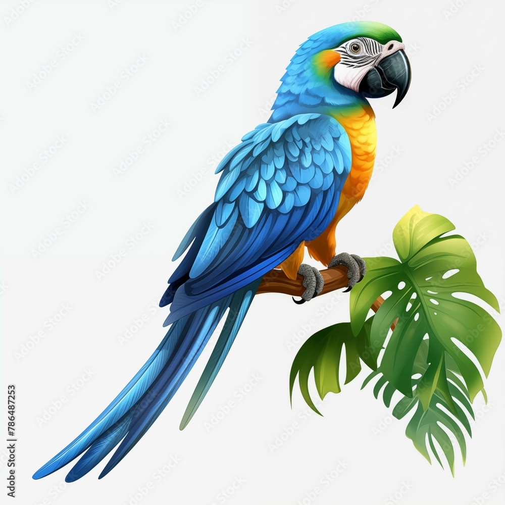 colorful beautiful birds Created with Generative AI technology.