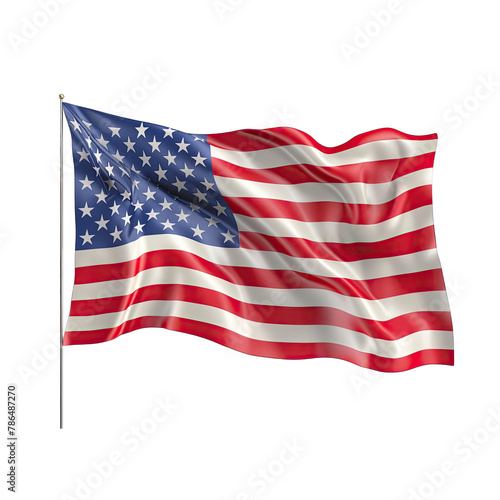 waving star and stripes american flag SVG transparent background