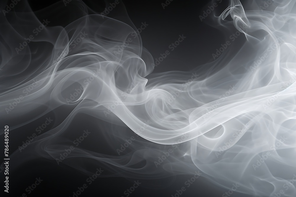White smoke on black background White smoke on black background