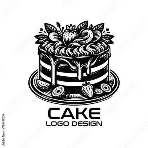 Cake Vector Logo Design  photo