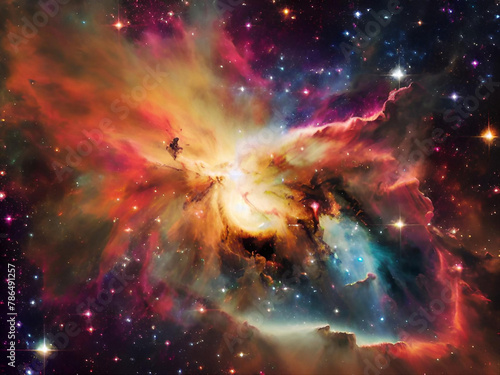 Colorful Cosmic Explosion space sci fi fantasy 