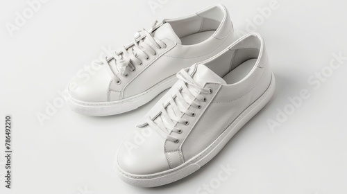 Stylish Sneakers on a White Background