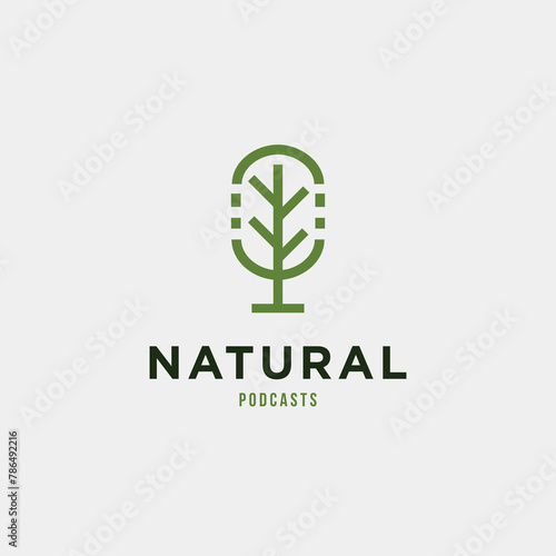 Vector illustration of minimal natural logo