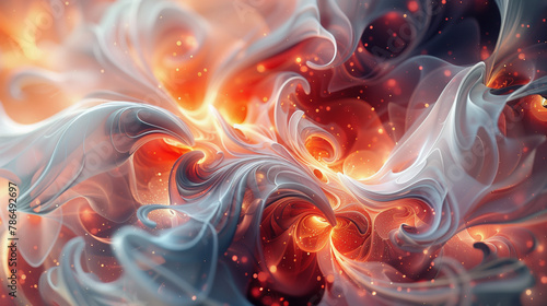 Abstract visual effects, smoke and fire